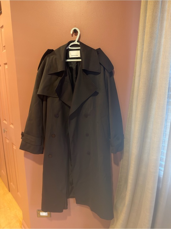 The Frankie Shop Jackets & Blazers - The Frankie Shop Black Double-Breasted Trench Coat
